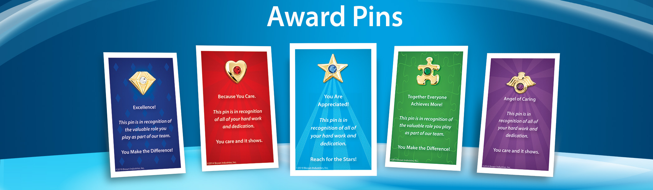 Award Pins for everyone. Inspire them daily - BrownOriginals